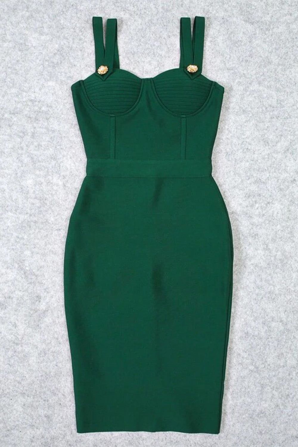 dark green bandage dress, green bandage dress, green bodycon dress, cocktail dress, bandage dress for women, knee length bandage dress, double strap bandage dress, sexy bandage dress