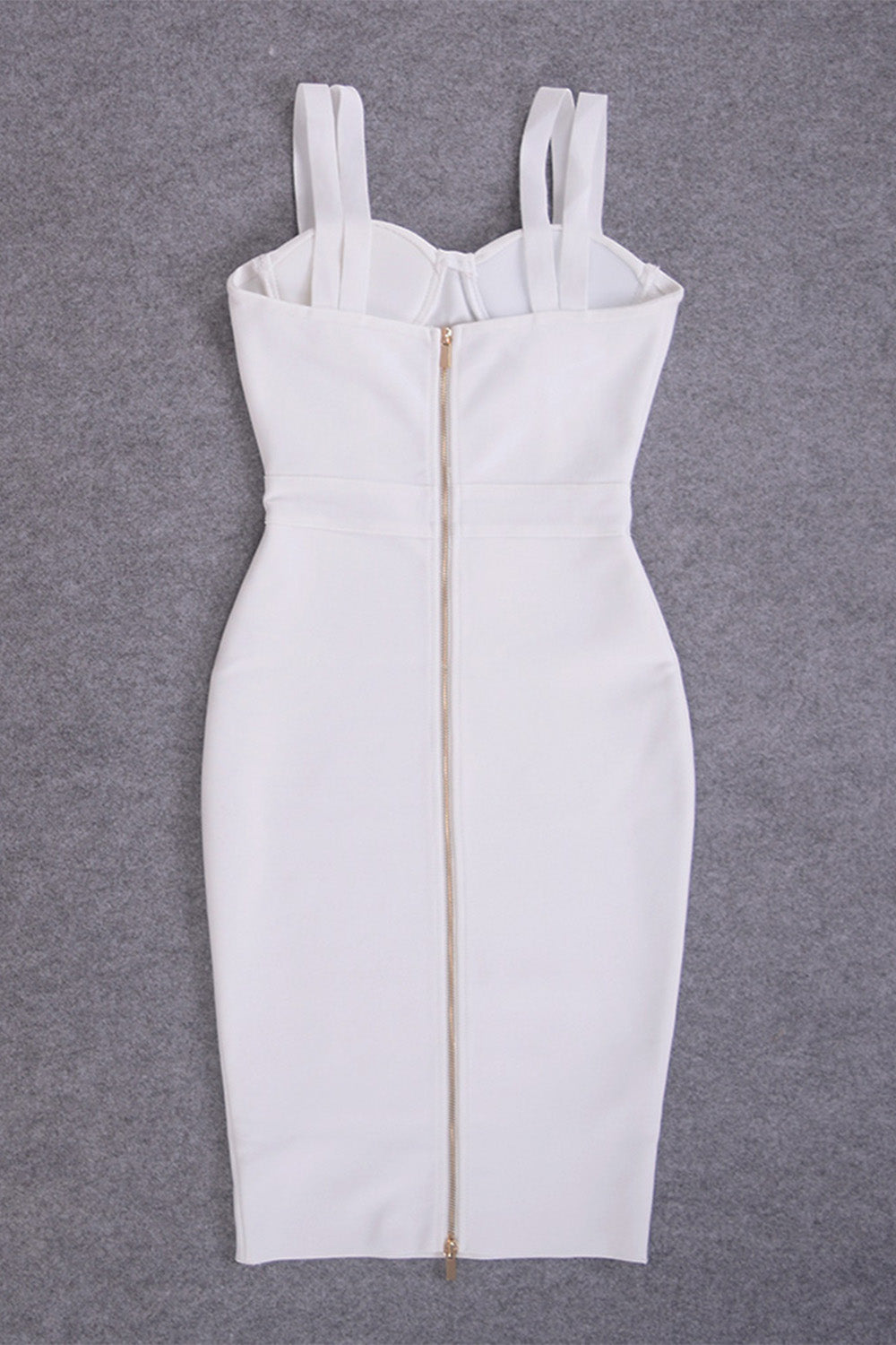 white bandage dress, white bodycon dress, cocktail dress, bandage dress for women, knee length bandage dress, double strap bandage dress, sexy bandage dress