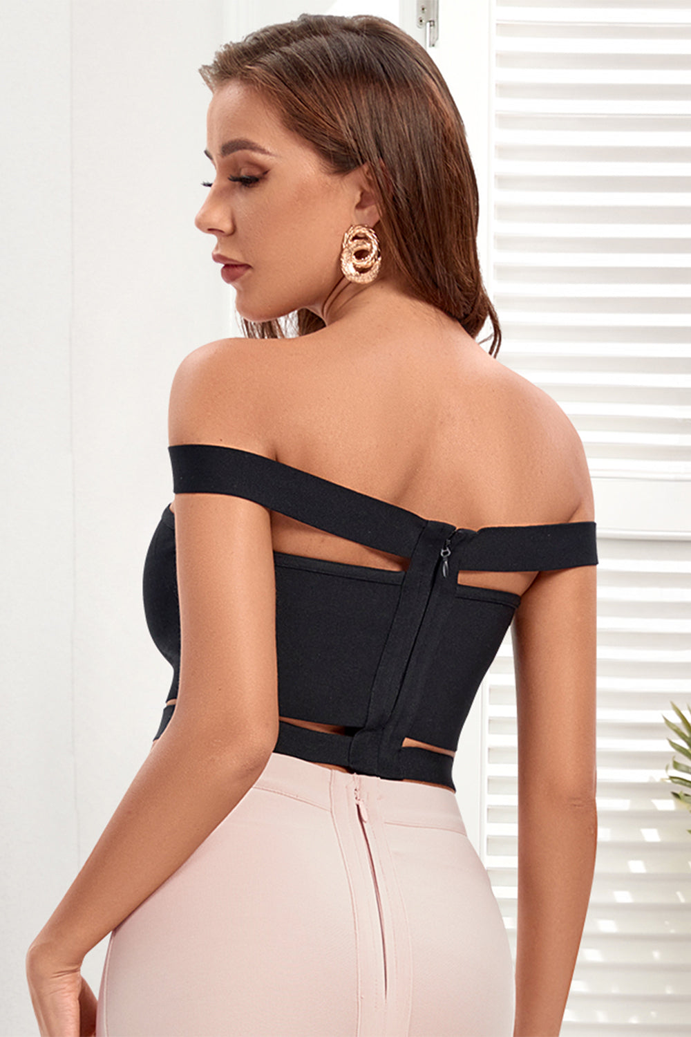 black top, black bandage top, black crop top, bandage top for women, top, bandage top, tank top, crop top, sexy bandage top, sleeveless bandage top, off shoulder bandage top